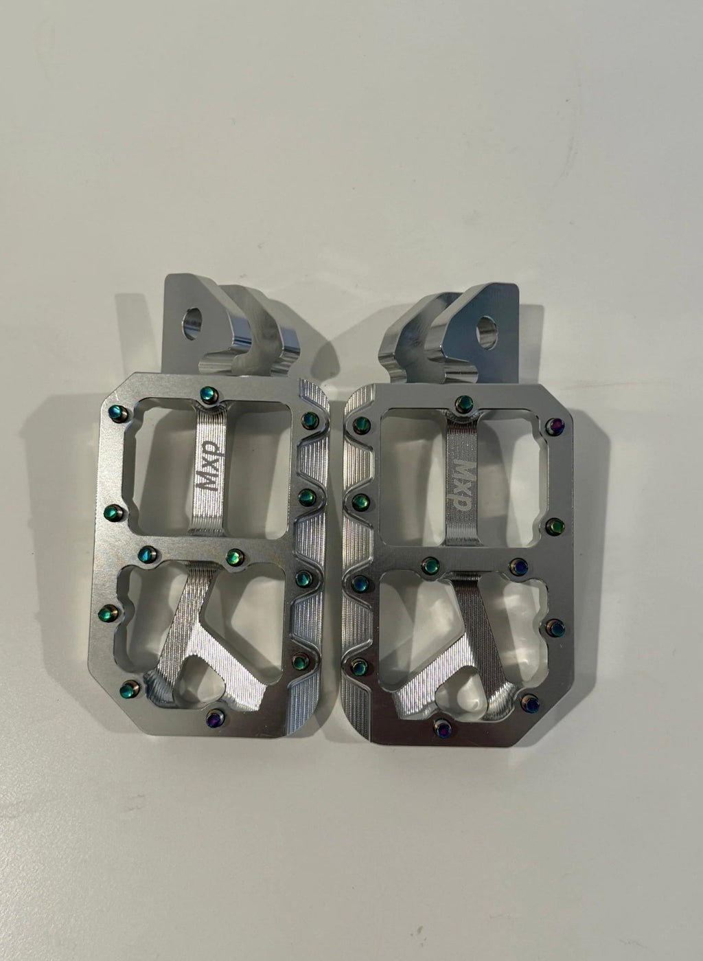 Silver foot pegs