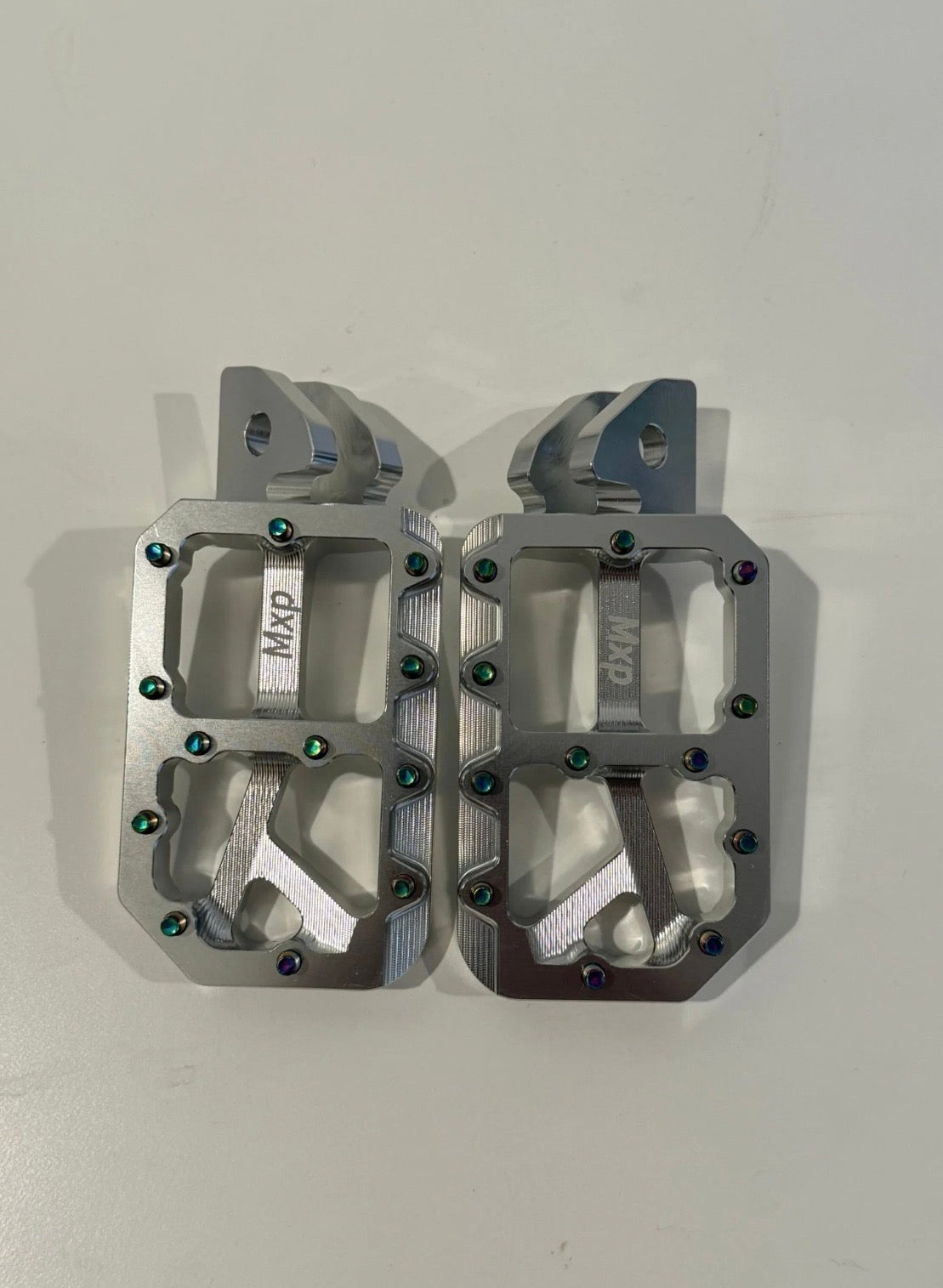 Silver foot pegs